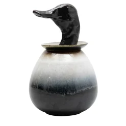 Canopo Anatra Vaso bianco e nero #1