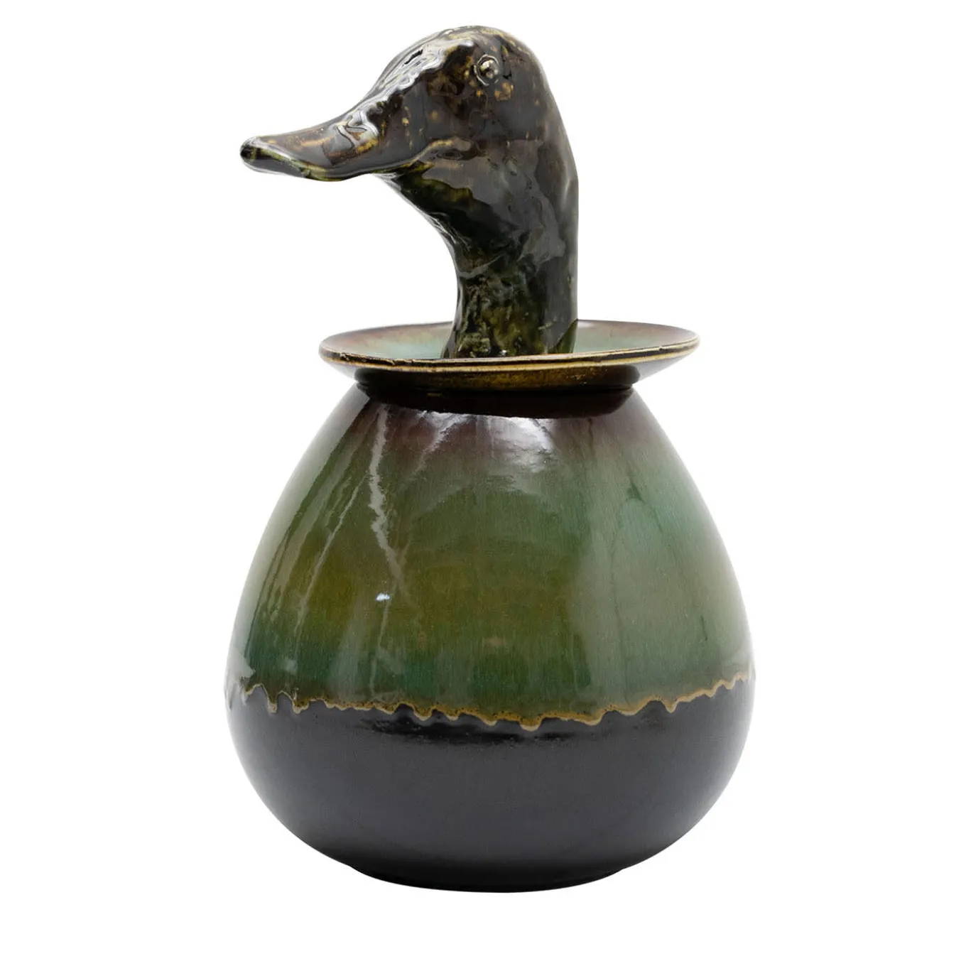 Canopo Anatra Vaso nero e verde #2