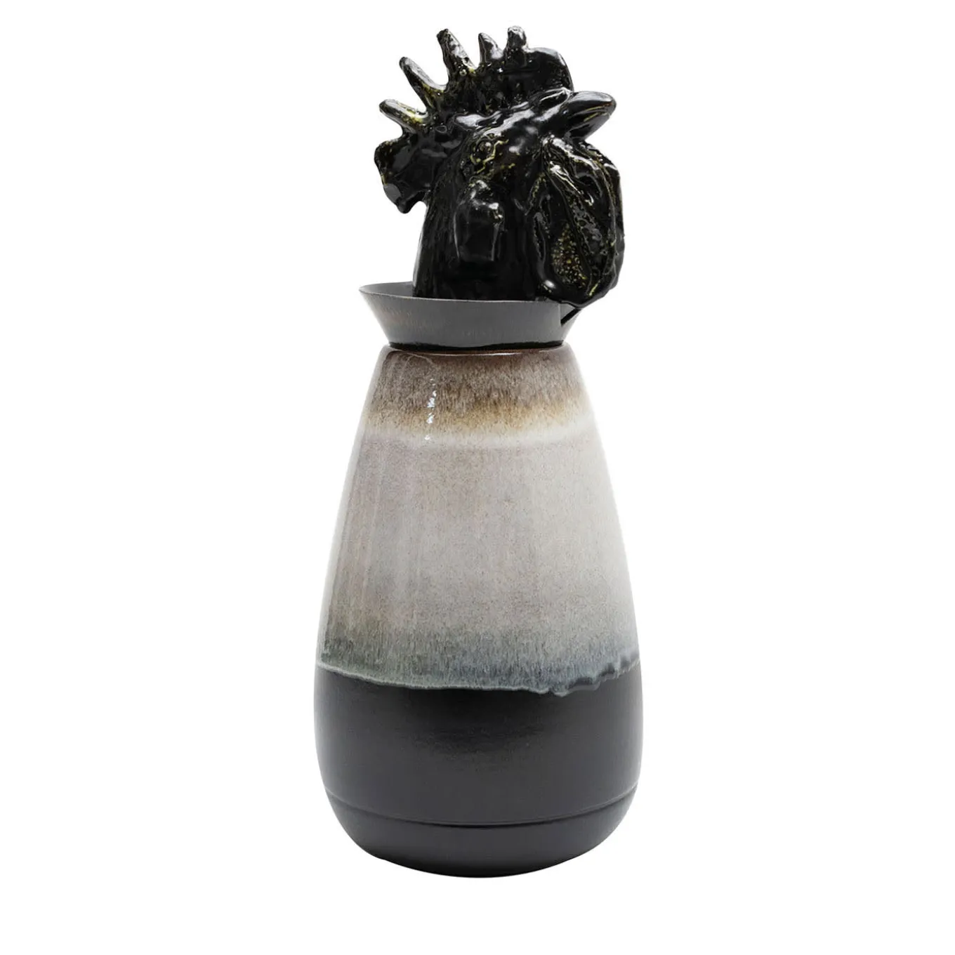 Canopo Gallo Vaso bianco e nero #2