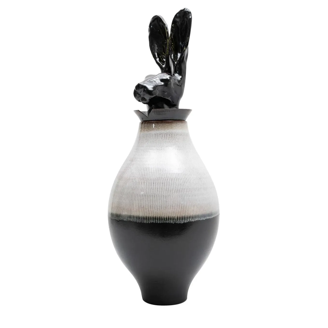 Canopo Lepre Vaso XL bianco e nero