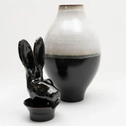 Canopo Lepre Vaso XL bianco e nero