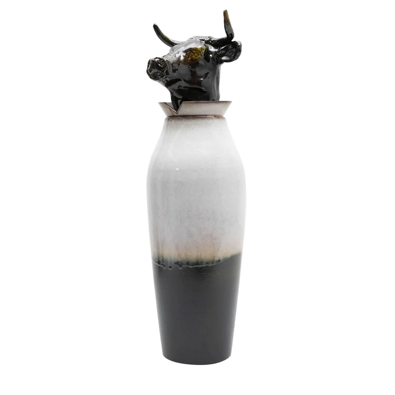 Canopo Toro Vaso a L bianco e nero