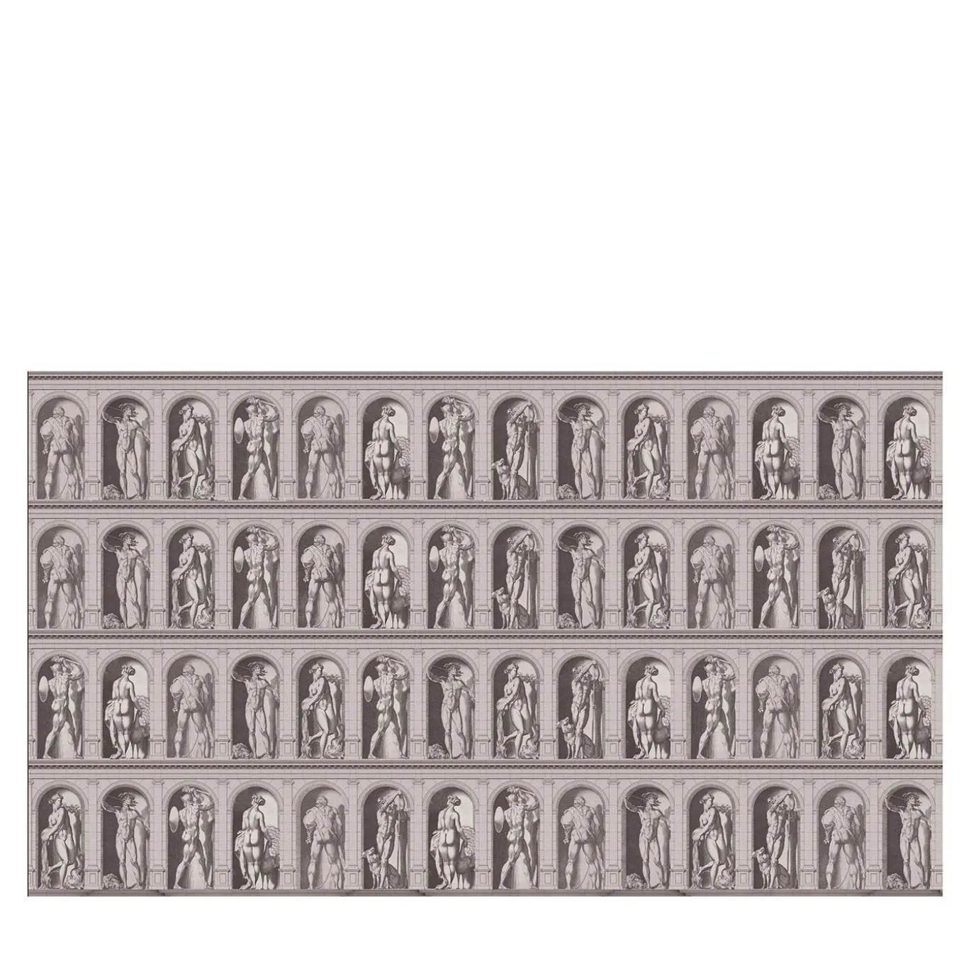 Carta da parati Archistatue con motivo di statue grigie