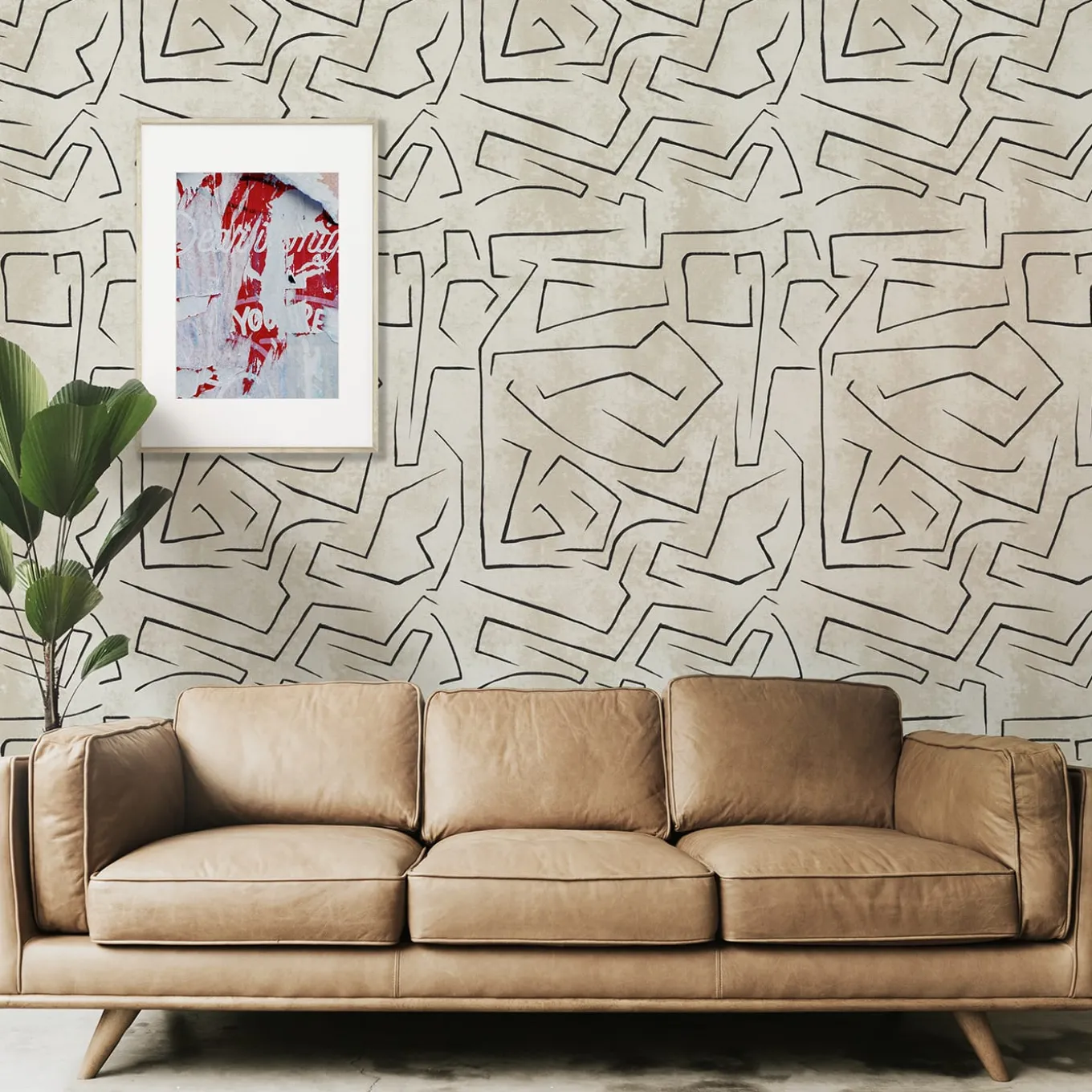 Carta da parati artistica dal design minimale