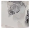 Carta da parati astratta in marmo grigio con fiori