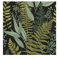 Carta da Parati Botanica con Felci Verdi