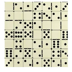 Carta da parati con motivo a piastrelle Domino