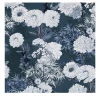 Carta da parati floreale blu navy