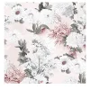 Carta da parati floreale romantica in tonalità blush