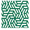 Carta da Parati Geometrica Mid Century Modern Verde e Bianca