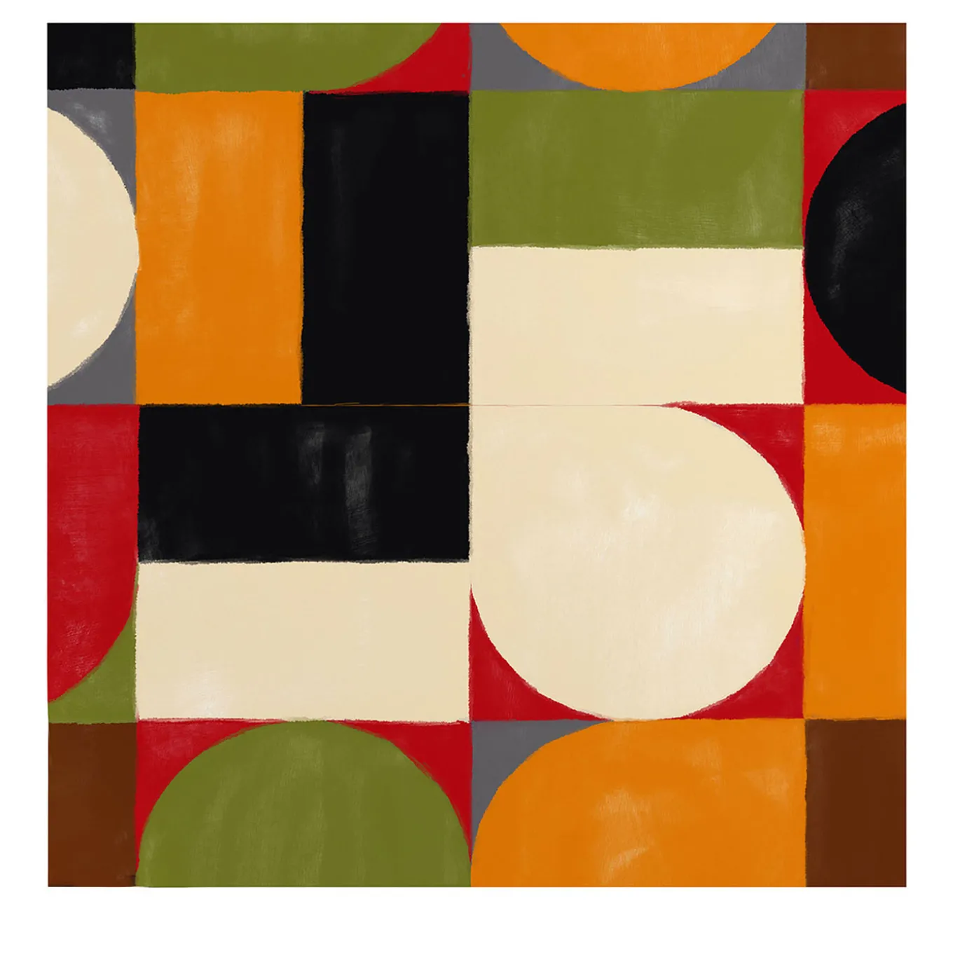 Carta da Parati Geometrica Mid-Century Modern