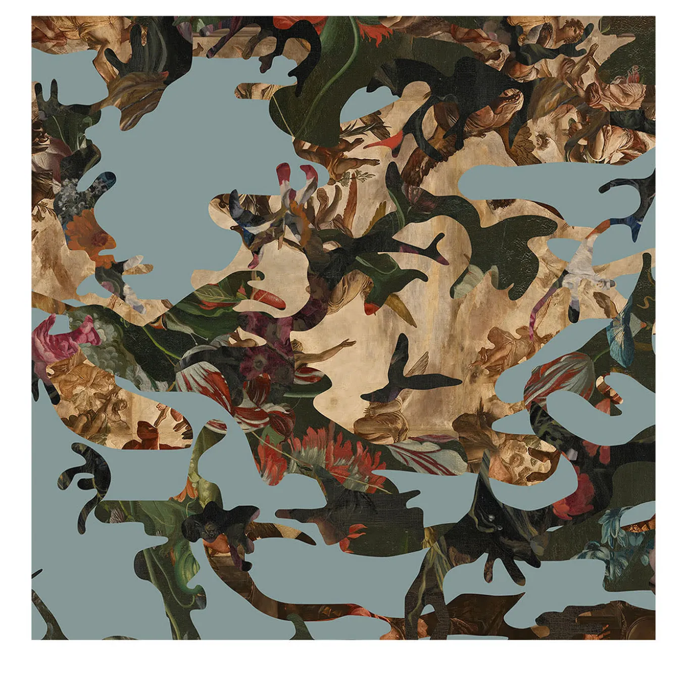 Carta da parati Hidden In Plain Sight Nikko Blue di Magnus Gjoen