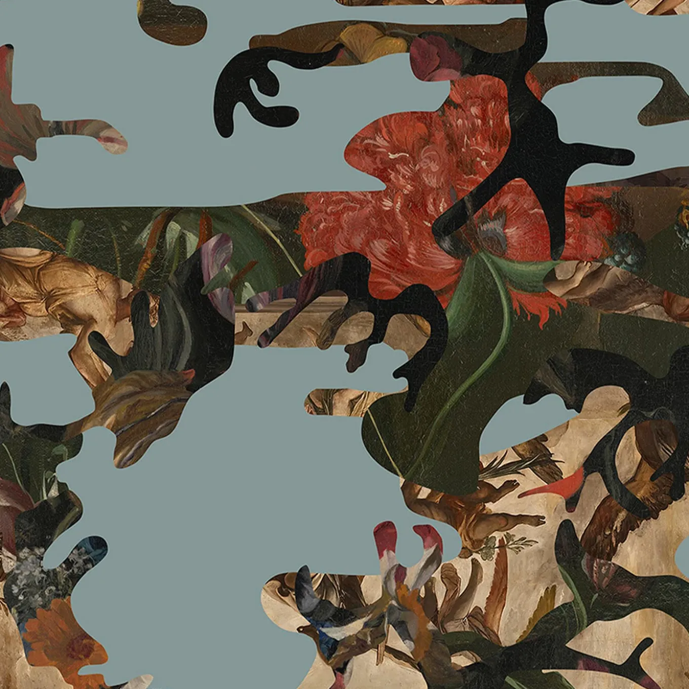 Carta da parati Hidden In Plain Sight Nikko Blue di Magnus Gjoen