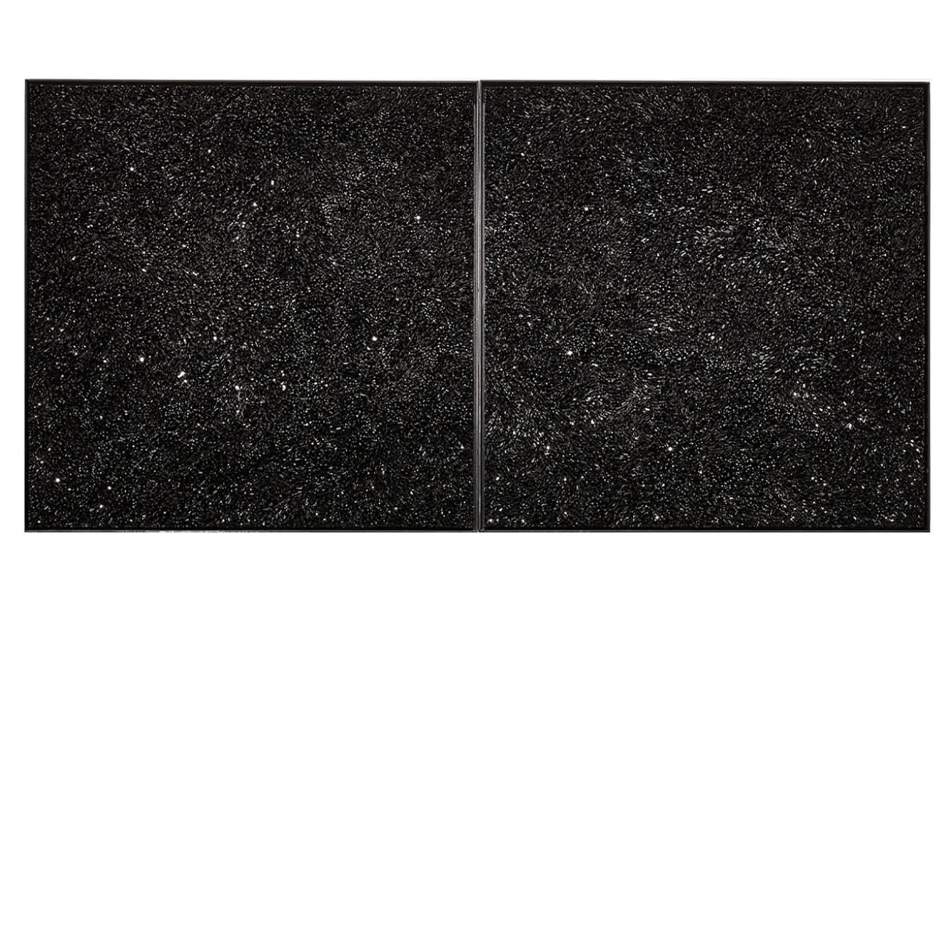 Cattedrale n110 n111 Set di 2 pannelli decorativi in vetro nero