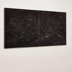 Cattedrale n110 n111 Set di 2 pannelli decorativi in vetro nero
