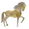 Cavallino rampante in vetro oro