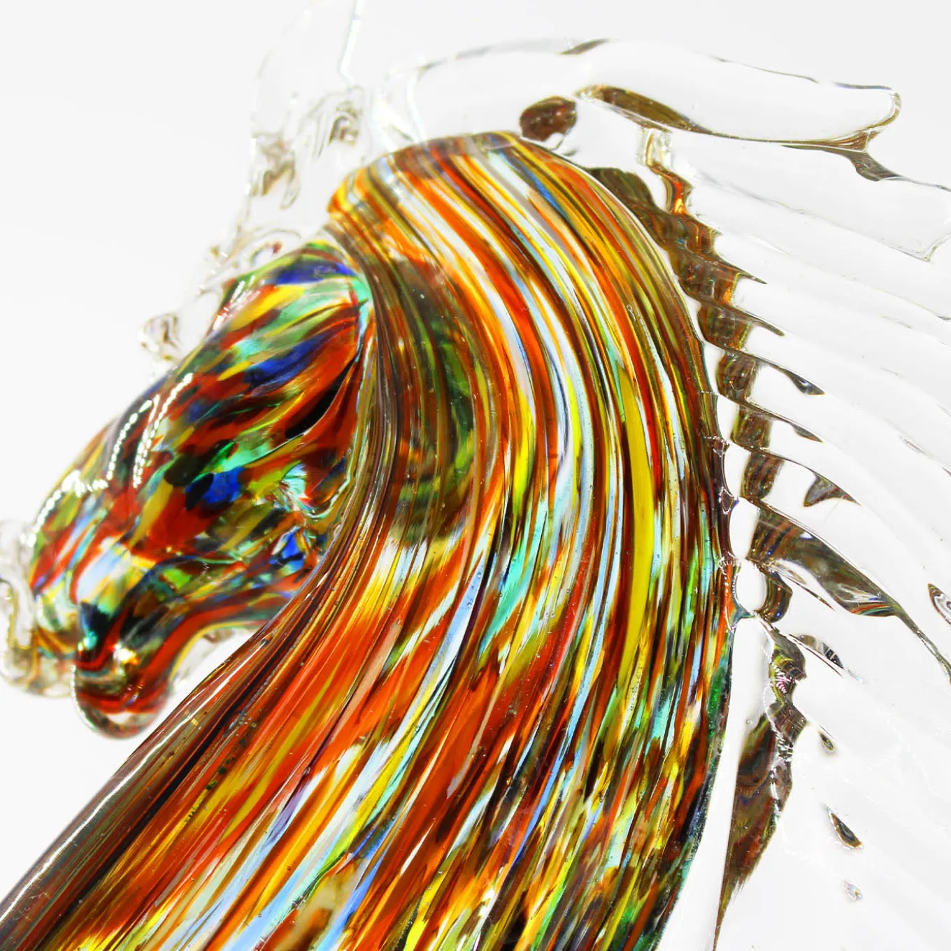 Cavallo Arlecchino Scultura in vetro di Murano