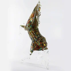 Cavallo Arlecchino Scultura in vetro di Murano