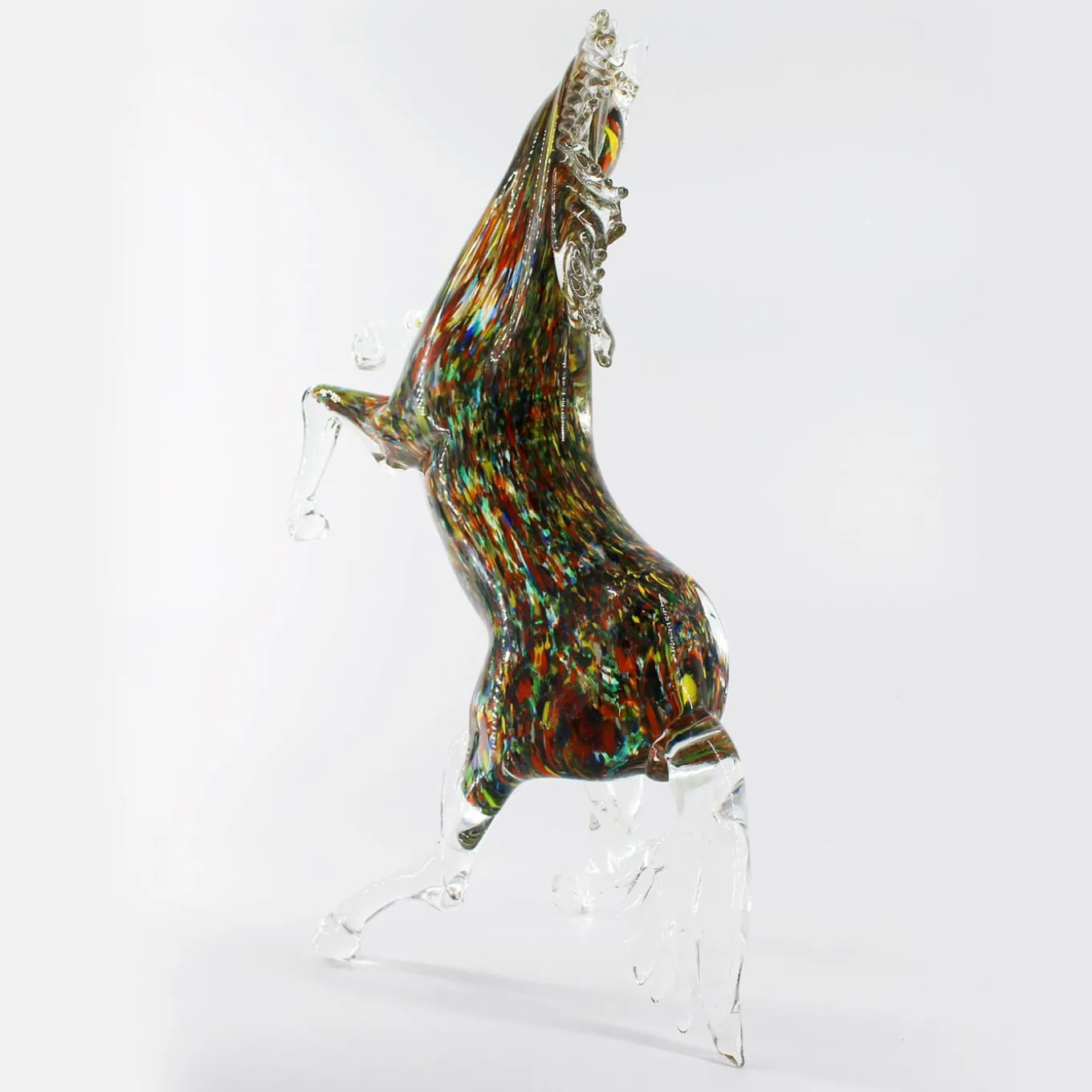 Cavallo Arlecchino Scultura in vetro di Murano