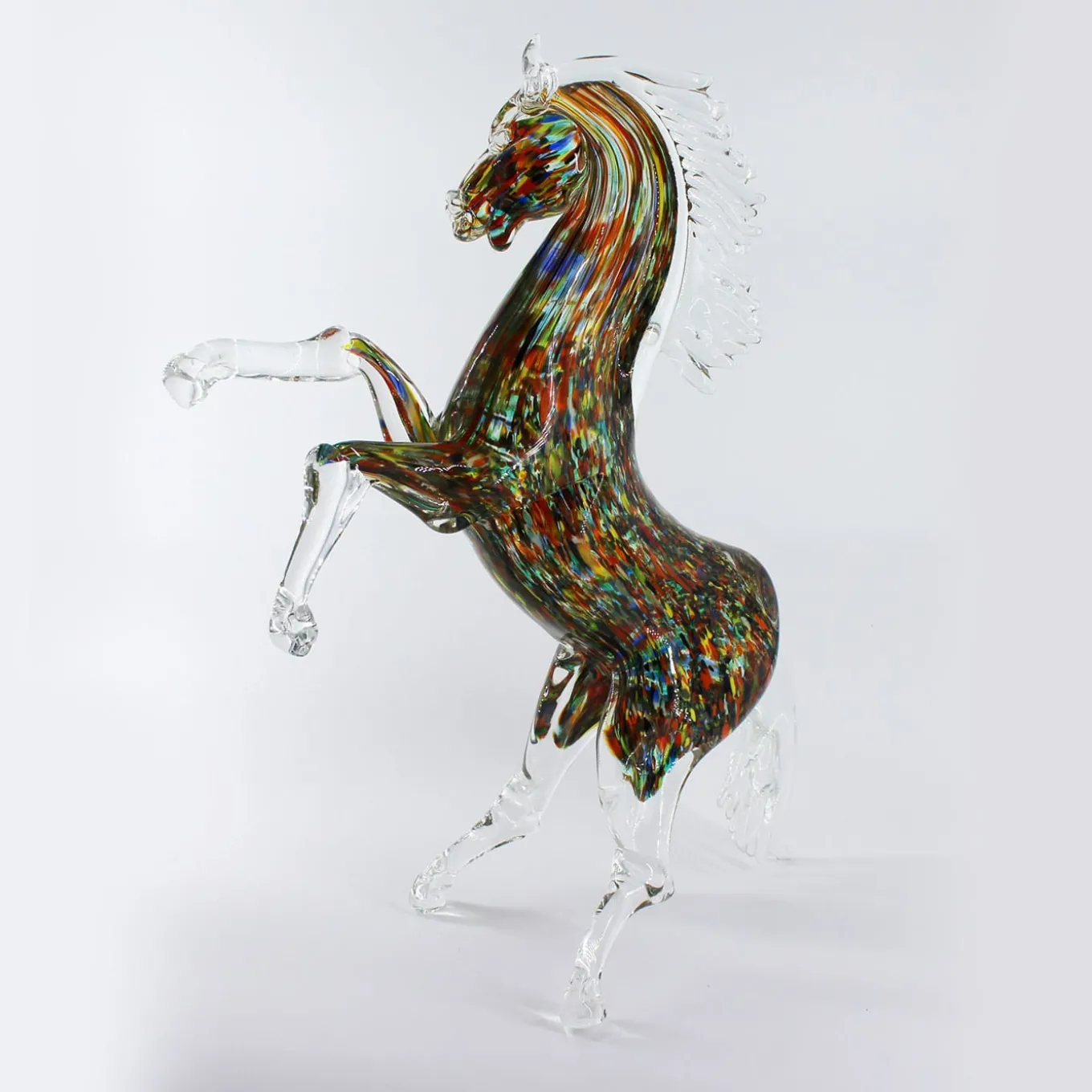 Cavallo Arlecchino Scultura in vetro di Murano