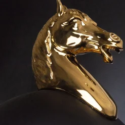 Cavallo Grande Vaso nero e oro lucido