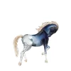 Cavallo rampante grande in vetro nero