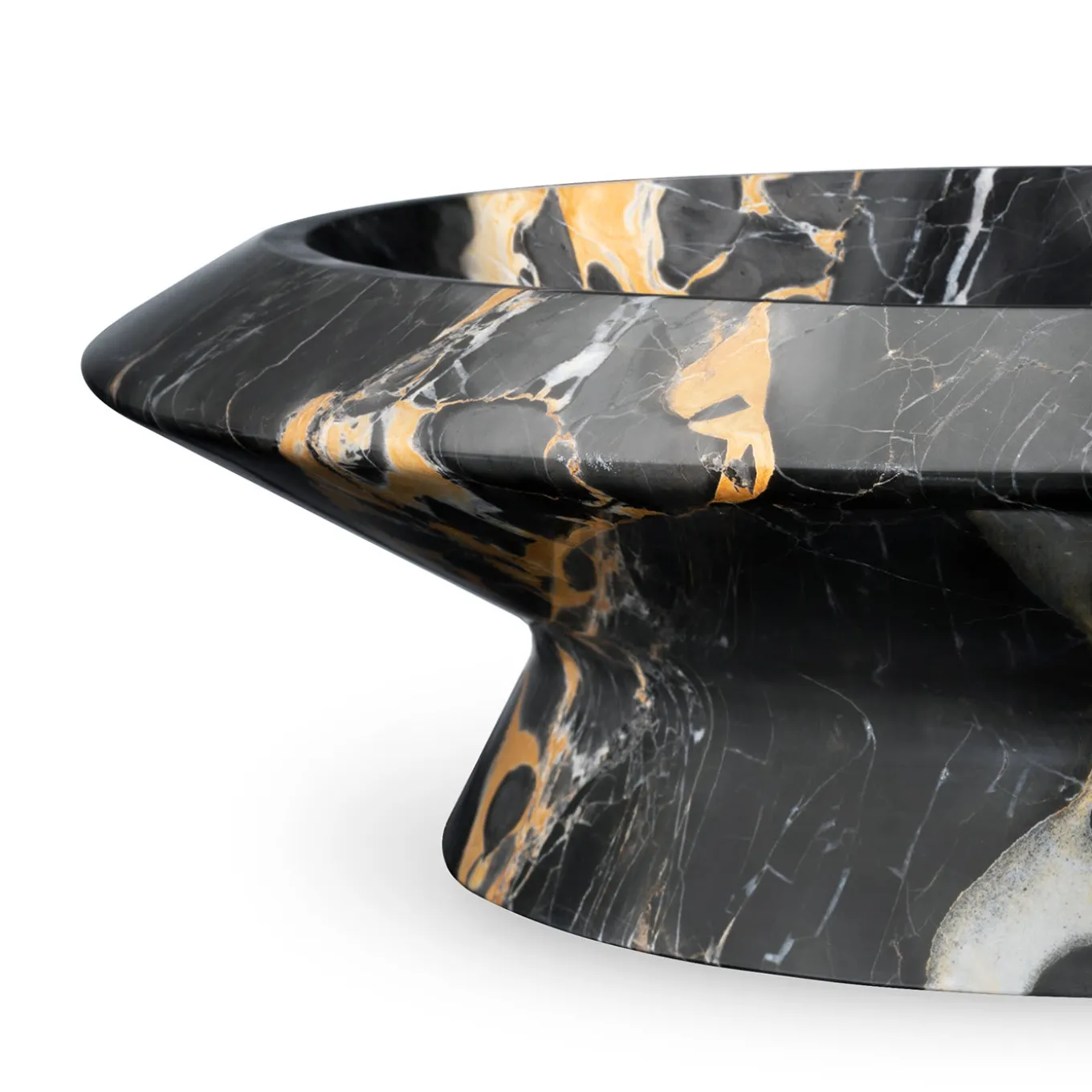Centrotavola Amaltea Black Portoro di Ivan Colominas