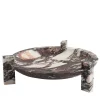 Centrotavola Block Stand Basso in Marmo Calacatta Viola