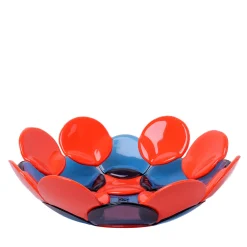 Centrotavola Circle Basket Grande Arancione e Blu di Enzo Mari