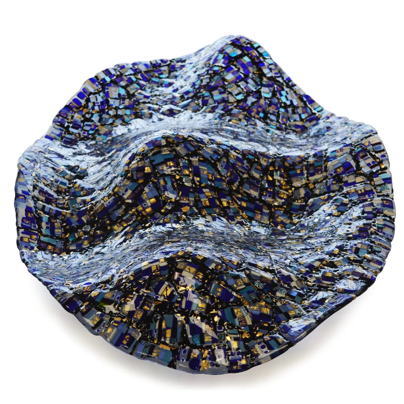 Centrotavola con fiocchi blu Wave Ellisse