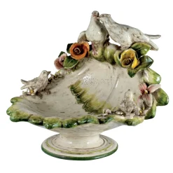 Centrotavola con uccelli e fiori