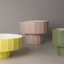 Centrotavola Coppa Ninfea Corteccia B11/Giallo Limone