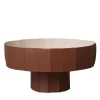 Centrotavola Coppa Ninfea Corteccia C10/Terracotta scura