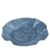 Centrotavola Grande in Vetro Blu a Scallop Lirica