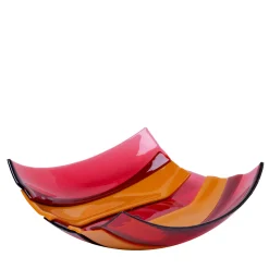 Centrotavola Grande Stripe Basket Giallo e Fucsia di Enzo Mari