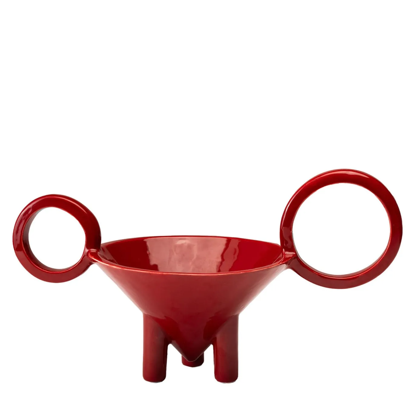 Centrotavola in ceramica rossa Cono