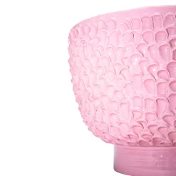 Centrotavola in Ceramica Onda Rosa Cipria Lucido