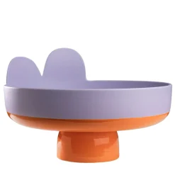 Centrotavola in Ceramica Lilla e Arancione Petali di Luca Binaglia