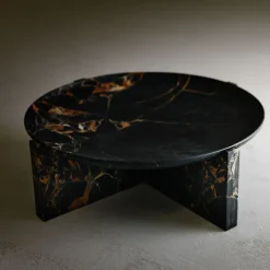 Centrotavola in marmo nero e oro Imperial M