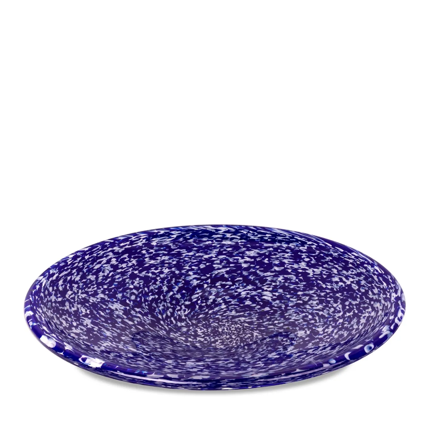 Centrotavola in vetro blu e avorio