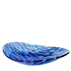 Centrotavola in vetro di Murano Blue Lagoon di Andrea Orso