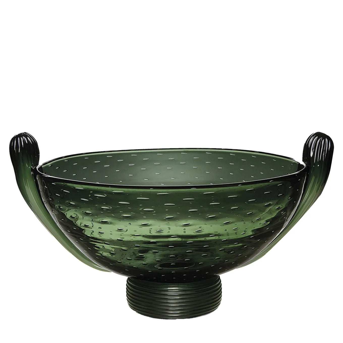 Centrotavola in vetro di Murano verde