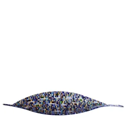 Centrotavola in vetro di Murano blu Onda Sunshine di Andrea Orso