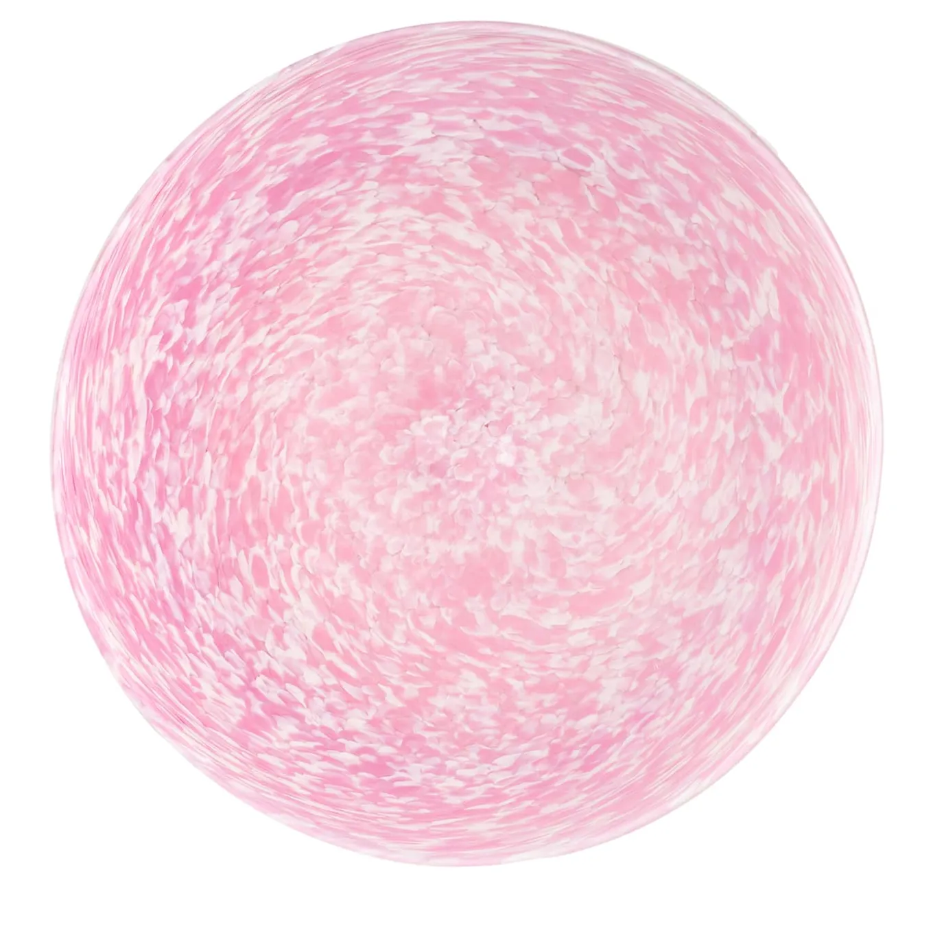 Centrotavola in vetro rosa e avorio