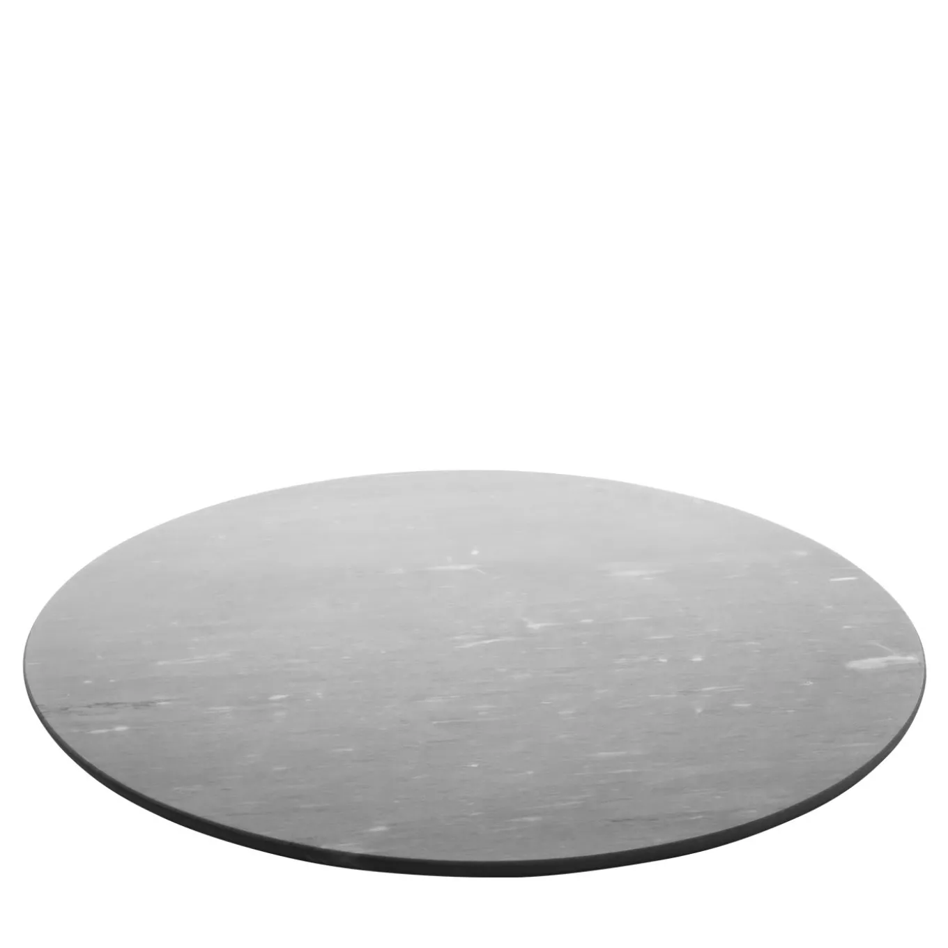 Centrotavola rotondo Convivio in marmo grigio Bardiglio