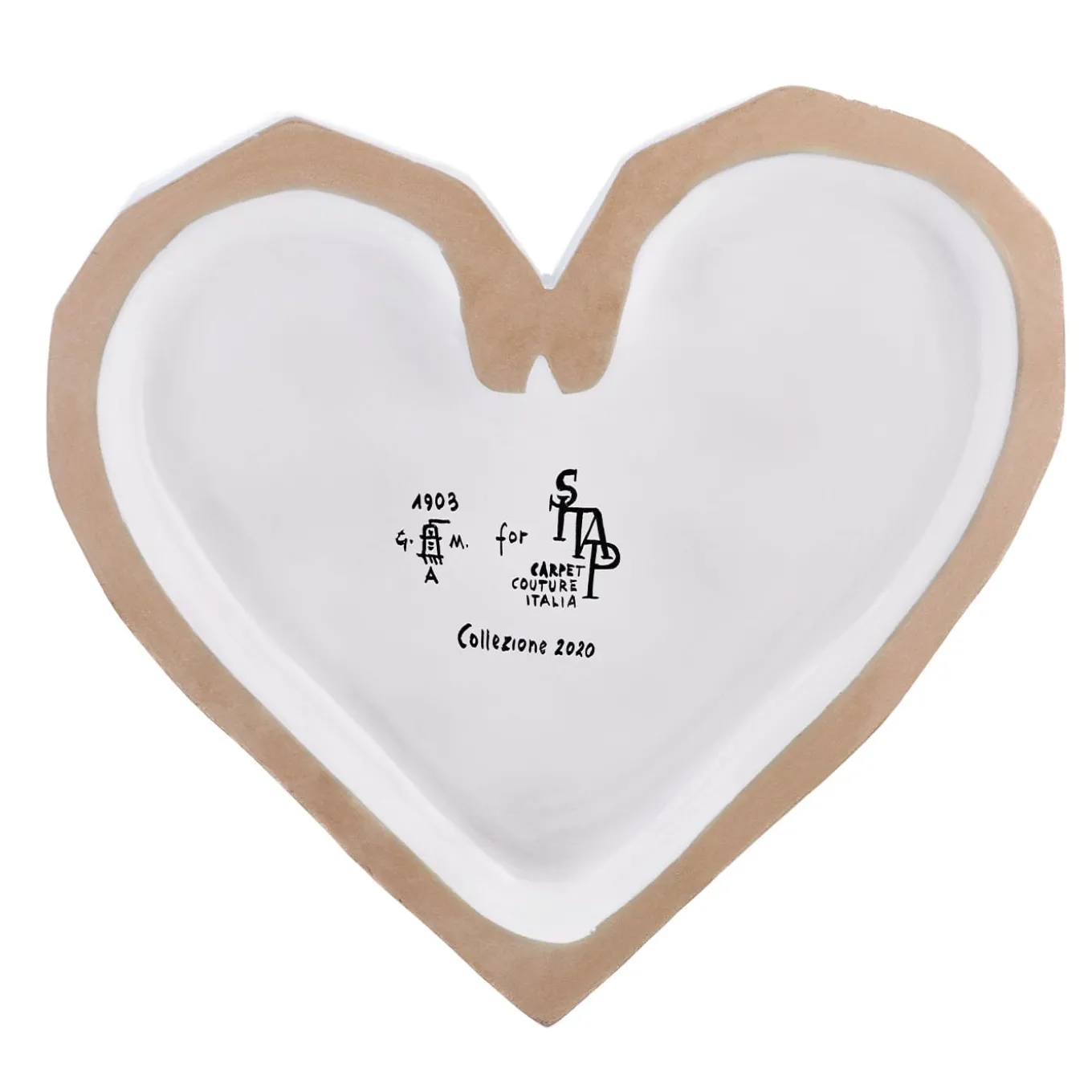 Ceramica decorativa Regina di Cuori in oro bianco