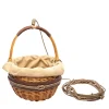 Cestino di vimini beige stile napoletano chic