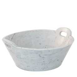 Cestino in marmo bianco di Carrara