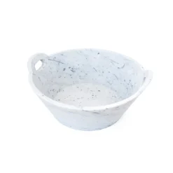 Cestino in marmo bianco di Carrara