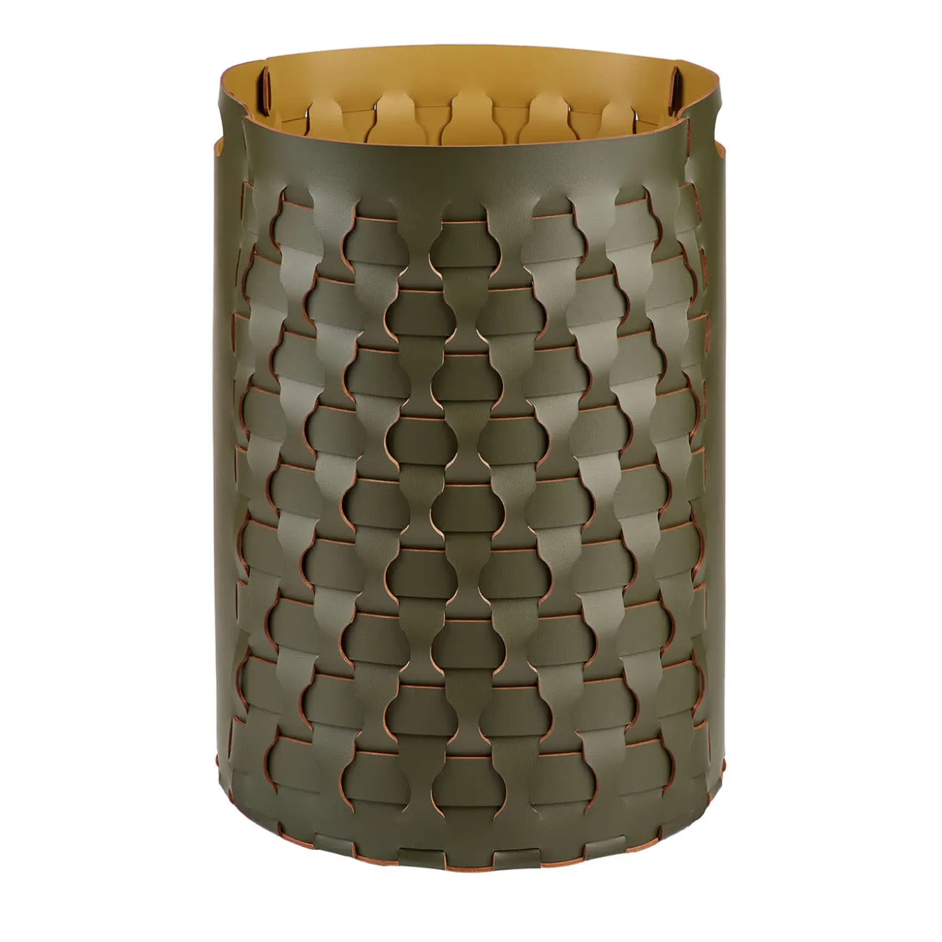 Cestino in pelle Dubai Olive and Mustard